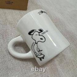 STUSSY x PEANUTS Snoopy Charlie Brown Coffee Mug Cup 2014 New Unused Japan