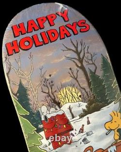 SUPER RARE Charlie Brown Happy Holidays Deathwish Skateboard Deck Snoopy NOS NEW