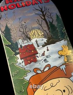 SUPER RARE Charlie Brown Happy Holidays Deathwish Skateboard Deck Snoopy NOS NEW