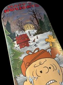 SUPER RARE Charlie Brown Happy Holidays Deathwish Skateboard Deck Snoopy NOS NEW