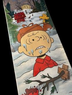 SUPER RARE Charlie Brown Happy Holidays Deathwish Skateboard Deck Snoopy NOS NEW