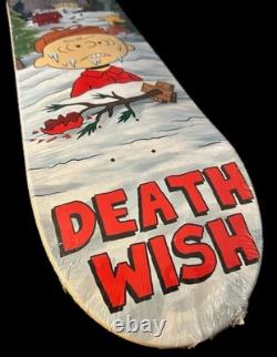 SUPER RARE Charlie Brown Happy Holidays Deathwish Skateboard Deck Snoopy NOS NEW