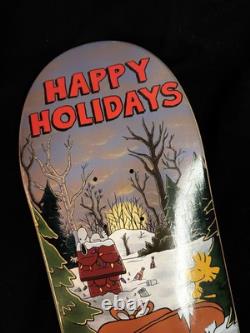 SUPER RARE Charlie Brown Peanuts Happy Holidays Deathwish Skateboard Deck Snoopy