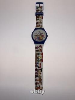 SWATCH x PEANUTS quartz rubber wristwatch Snoopy Charlie Brown Woodstock