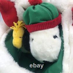 Santa's Best Animated Charlie Brown Snoopy Plush Christmas Peanuts 24 Moving