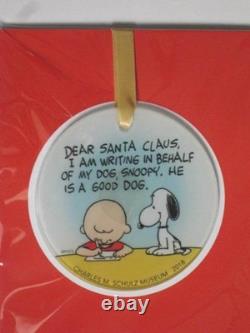 Schulz Museum (Schulz Museum) Ornament 2018 Snoopy Charlie Brown PEANUTS Glass