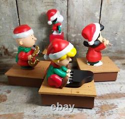 Set 4 Hallmark Peanuts Band Musical Figures Charlie Brown Snoopy Lucy