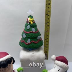 Set 5 Peanuts 2015 LightUp Christmas Snoopy Light Show & Music Wireless Tested
