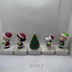 Set 5 Peanuts 2015 LightUp Christmas Snoopy Light Show & Music Wireless Tested Set 5 Peanuts 2015 LightUp Christmas Snoopy Light Show & Music Wireless Tested