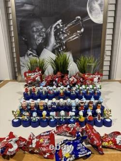 Set of 50+ PEANUTS Pepsi Bottle Cap Figures Snoopy Peanuts- Some New In Bag
