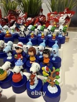 Set of 50+ PEANUTS Pepsi Bottle Cap Figures Snoopy Peanuts- Some New In Bag
