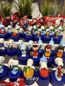 Set of 50+ PEANUTS Pepsi Bottle Cap Figures Snoopy Peanuts- Some New In Bag