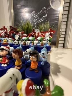 Set of 50+ PEANUTS Pepsi Bottle Cap Figures Snoopy Peanuts- Some New In Bag