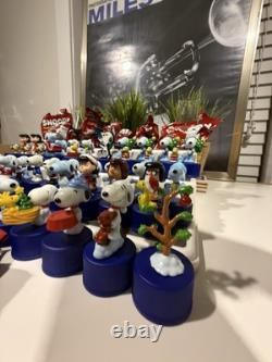 Set of 50+ PEANUTS Pepsi Bottle Cap Figures Snoopy Peanuts- Some New In Bag