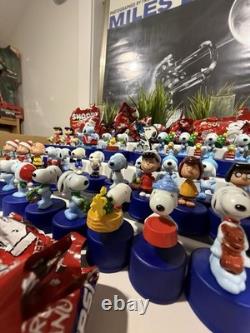 Set of 50+ PEANUTS Pepsi Bottle Cap Figures Snoopy Peanuts- Some New In Bag