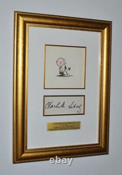 Signed CHARLES SCHULZ Autograph, SNOOPY Etching, COA, UACC, Park West & Frame