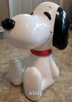 Snoopy Bank 12 1966 Vintage Determined LARGE RARE PEANUTS Bank Charlie Brown