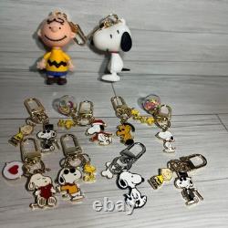 Snoopy Charlie Brown Acrylic Keychain Set 13pcs Plastic Peanuts Characters New