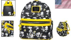 Snoopy & Charlie Brown Allover Print Women's Shoulder Bag