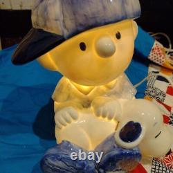 Snoopy Charlie Brown Ceramic Lamp
