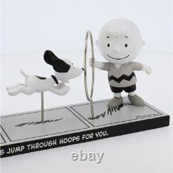 Snoopy & Charlie Brown Hoop Throw Figure Peanuts 70th Anniversary Used/verygood