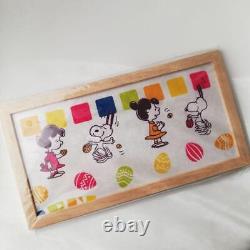 Snoopy Charlie Brown Linus Embroidery Pouch Flat