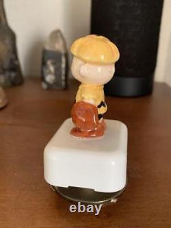 Snoopy Charlie Brown Music Box 1966 Made In Japan Ceramic