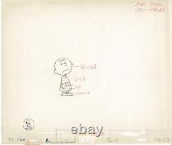 Snoopy Charlie Brown Peanuts Animation Cel Drawing OBG 1979 Schulz Melendez SN52