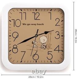 Snoopy Charlie Brown Silent Clock Wall Hanging Simple Cute