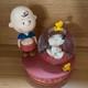 Snoopy Charlie Brown Snow Globe Peanuts Collectible Figurine Japan