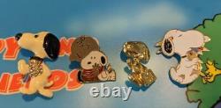 Snoopy Charlie Brown Vintage Brooch Pin Badge Set