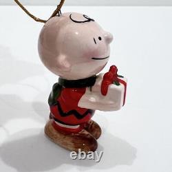 Snoopy Charlie Brown Vintage Ceramic Christmas Ornament Cute Decor