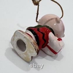 Snoopy Charlie Brown Vintage Ceramic Christmas Ornament Cute Decor