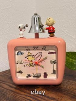Snoopy & Charlie Brown alarm clock Operation Confirmed Retro Rare Japan