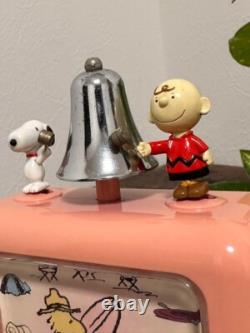Snoopy & Charlie Brown alarm clock Operation Confirmed Retro Rare Japan