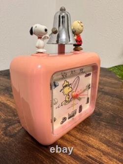 Snoopy & Charlie Brown alarm clock Operation Confirmed Retro Rare Japan