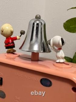 Snoopy & Charlie Brown alarm clock Operation Confirmed Retro Rare Japan