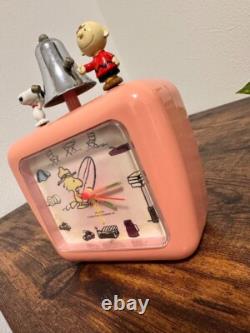 Snoopy & Charlie Brown alarm clock Operation Confirmed Retro Rare Japan