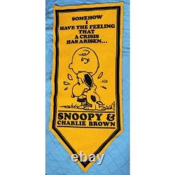 Snoopy & Charlie Brown vintage felt banner PEANUTS