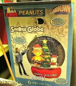 Snoopy Christmas Peanuts Inflatable Snow Globe 6 Charlie Brown HH