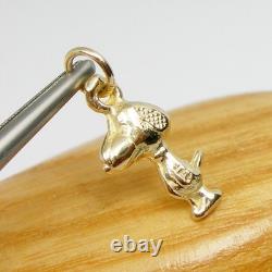 Snoopy Dog Charlie Brown Cartoon Charm Genuine 375 9ct 9k Yellow Gold C173