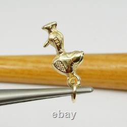 Snoopy Dog Charlie Brown Cartoon Charm Genuine 375 9ct 9k Yellow Gold C173