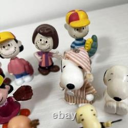 Snoopy Figure Manga Anime Goods lot of 14 Set sale retro Charlie Brown Lucy etc