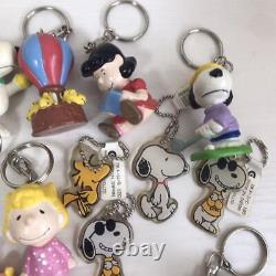 Snoopy Figure Mascot key chain Peanuts Lucy Charlie Brown Rare Many lot s2290