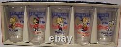 Snoopy Glass Set 50th Anniversary Peanuts Sasaki Charlie Brown Lucy Linus Japan