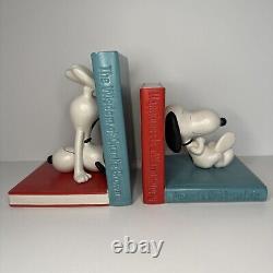 Snoopy Hallmark Bookends -Rare- Wisdom of Charlie Brown Peanuts Guide to Life