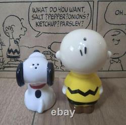 Snoopy Museum Charlie Brown Salt Pepper With Paper Bag