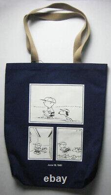 Snoopy Museum Tokyo Tote Navy Charlie Brown Peanuts Bag