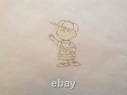 Snoopy Peanut Charlie Brown Original Cel Painting Limited Rare Difficult to O