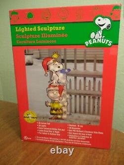 Snoopy Peanuts 30 Lighted Christmas Display Charlie Brown Snow Ruler Rare HTF